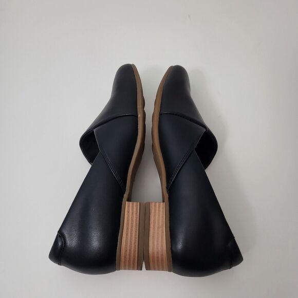 CLARKS Ultimate Comfort Juliet Palm Black Leather Loafers Womens 6W Wide Width - Picture 8 of 9